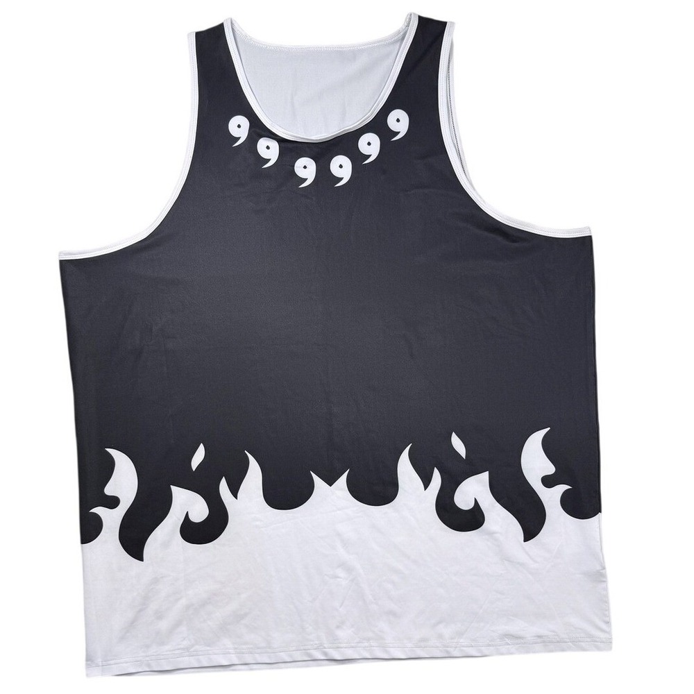 Anime Ape Tank Top 3XL Naruto Sage of Six Paths Shippuden Flame GraphBlack White